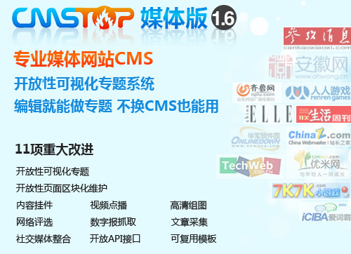 CmsTop 1.6 正式發(fā)布 打造專業(yè)媒體網(wǎng)站CMS2012